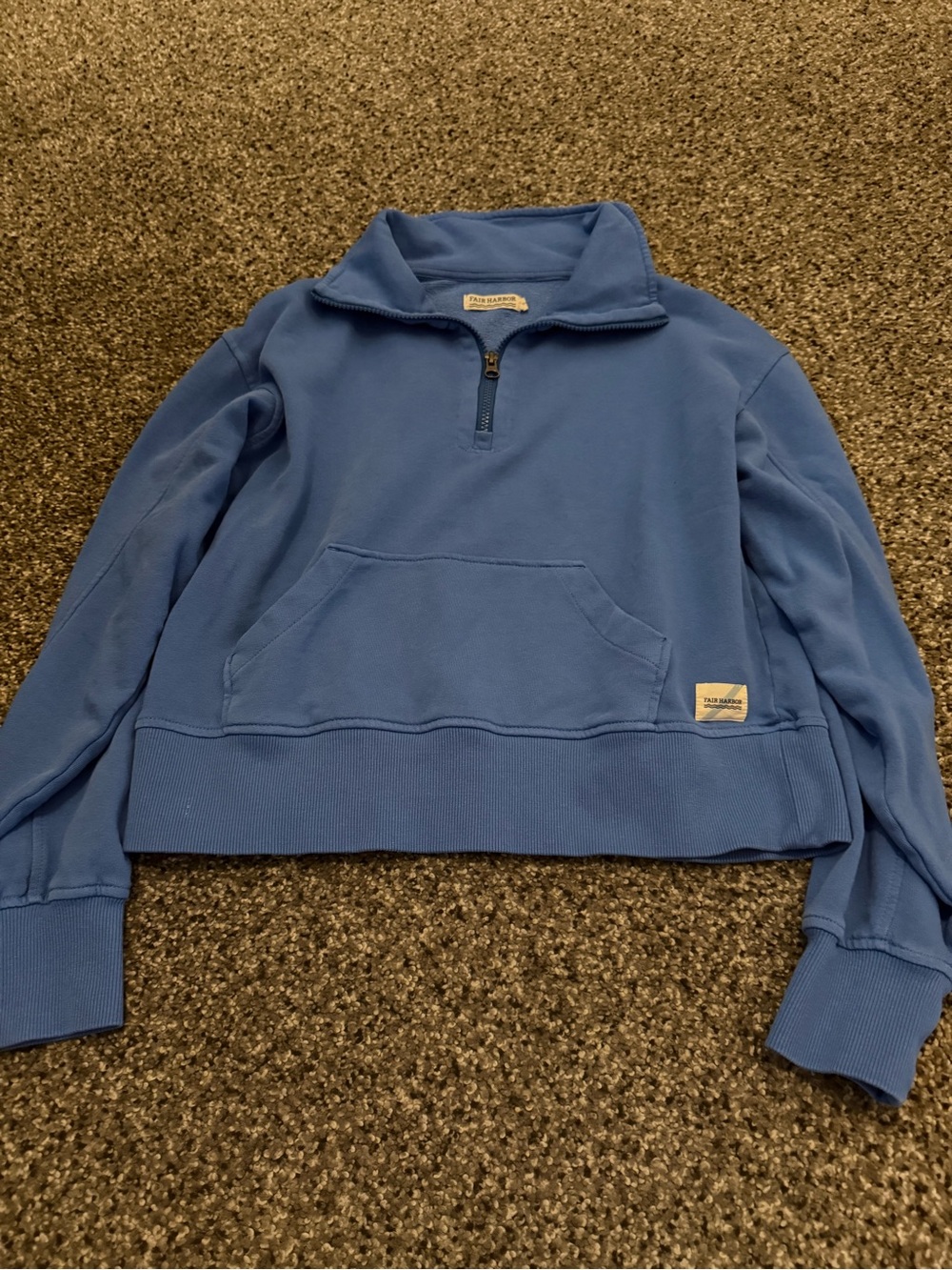 Fair Harbor Lightweight Blue Quarter-Zip Pullover